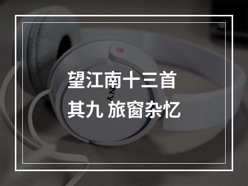 望江南十三首 其九 旅窗杂忆