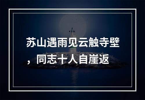苏山遇雨见云触寺壁，同志十人自崖返