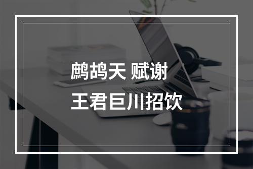 鹧鸪天 赋谢王君巨川招饮