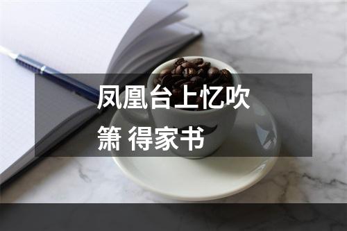 凤凰台上忆吹箫 得家书