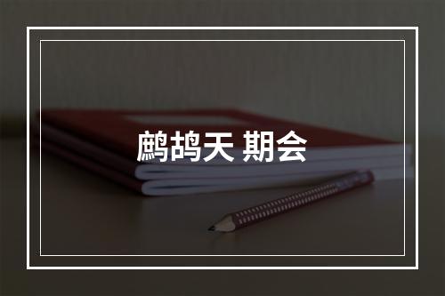 鹧鸪天 期会