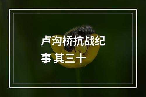 卢沟桥抗战纪事 其三十