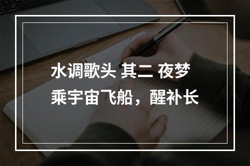 水调歌头 其二 夜梦乘宇宙飞船，醒补长