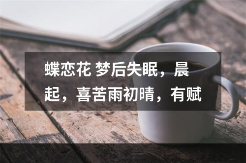 蝶恋花 梦后失眠，晨起，喜苦雨初晴，有赋