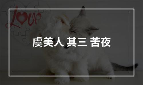 虞美人 其三 苦夜