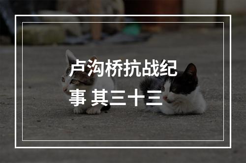 卢沟桥抗战纪事 其三十三
