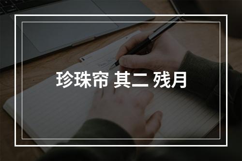 珍珠帘 其二 残月