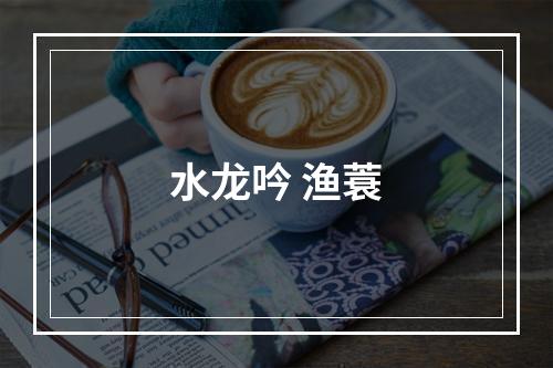 水龙吟 渔蓑