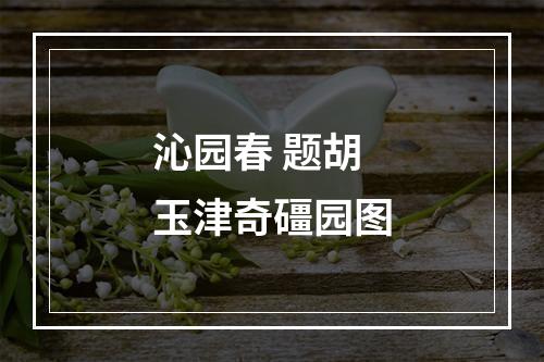 沁园春 题胡玉津奇礓园图