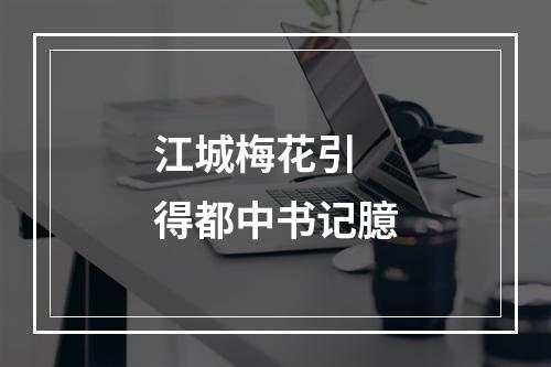 江城梅花引 得都中书记臆