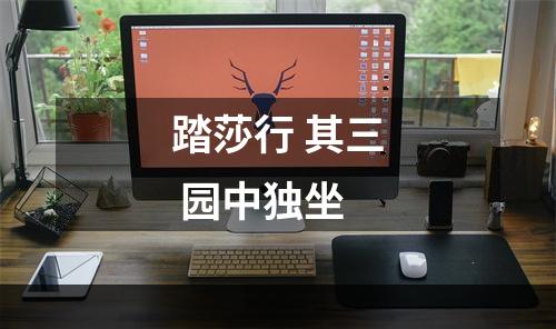 踏莎行 其三 园中独坐