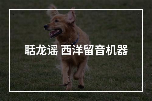 聒龙谣 西洋留音机器