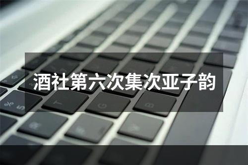 酒社第六次集次亚子韵