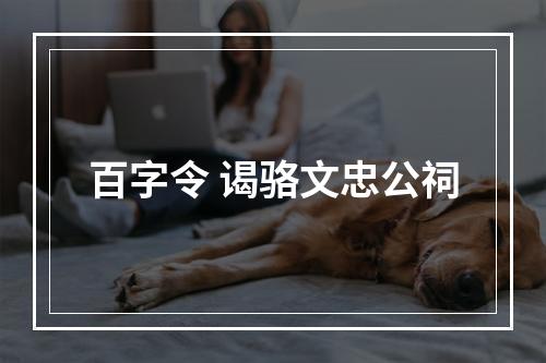 百字令 谒骆文忠公祠