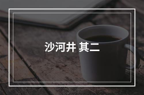 沙河井 其二