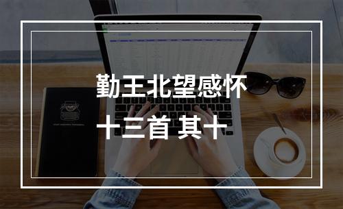 勤王北望感怀十三首 其十