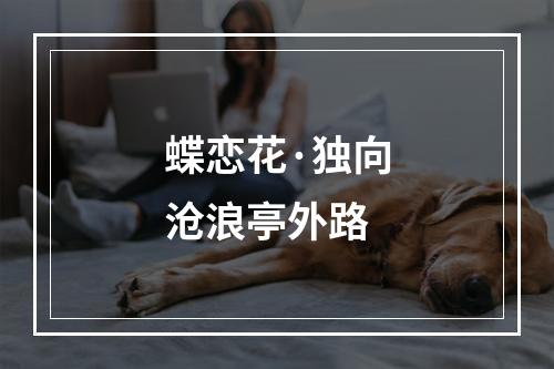 蝶恋花·独向沧浪亭外路