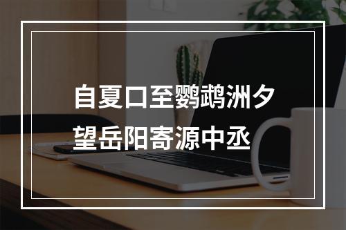 自夏口至鹦鹉洲夕望岳阳寄源中丞