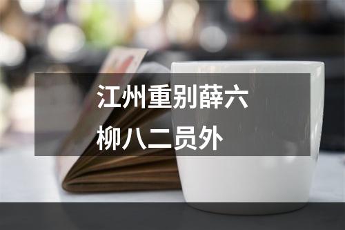江州重别薛六柳八二员外