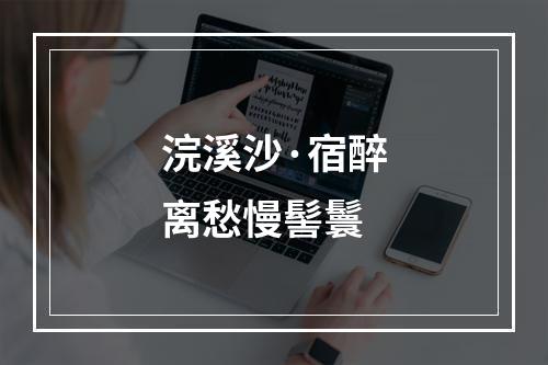 浣溪沙·宿醉离愁慢髻鬟