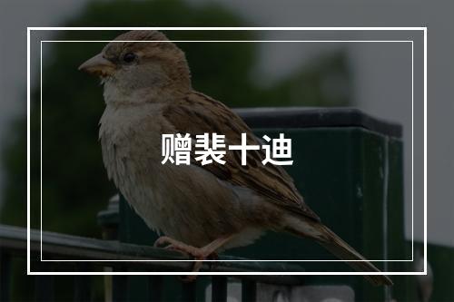 赠裴十迪