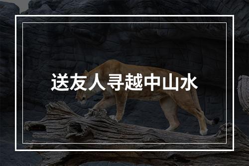 送友人寻越中山水