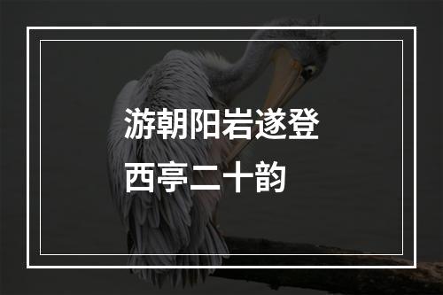 游朝阳岩遂登西亭二十韵