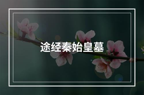 途经秦始皇墓