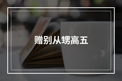 赠别从甥高五