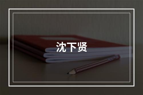 沈下贤