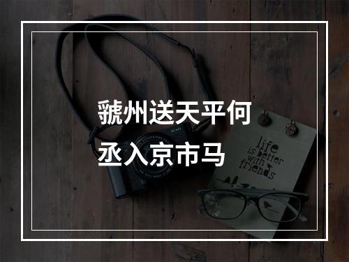 虢州送天平何丞入京市马