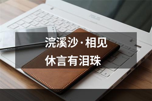 浣溪沙·相见休言有泪珠