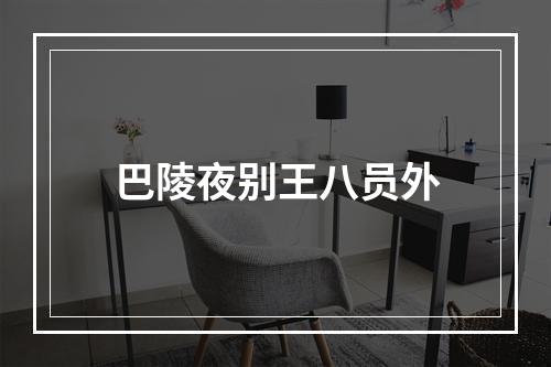 巴陵夜别王八员外