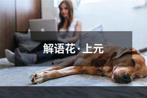 解语花·上元