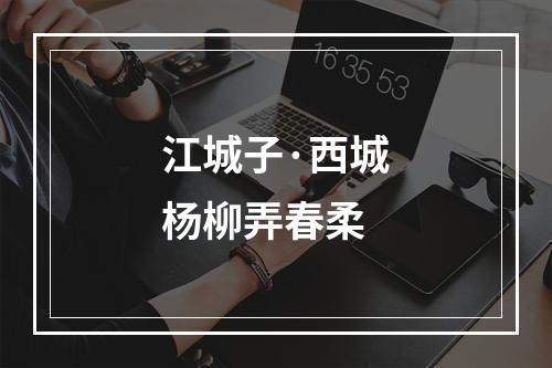 江城子·西城杨柳弄春柔