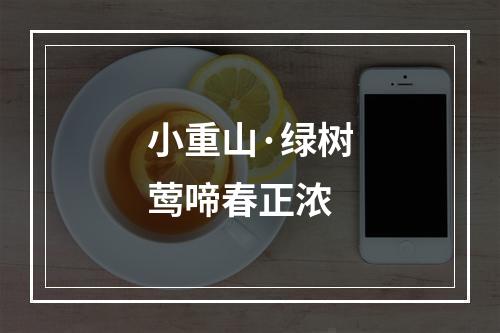 小重山·绿树莺啼春正浓