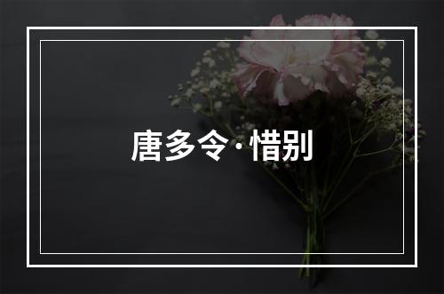 唐多令·惜别