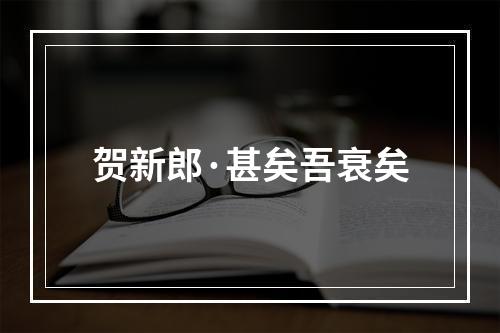 贺新郎·甚矣吾衰矣