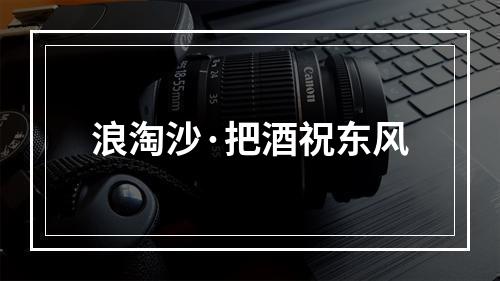 浪淘沙·把酒祝东风