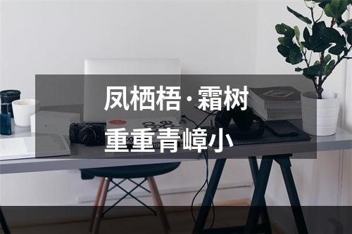 凤栖梧·霜树重重青嶂小