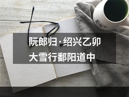 阮郎归·绍兴乙卯大雪行鄱阳道中