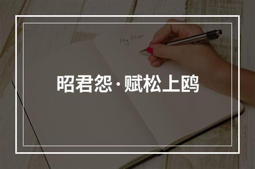昭君怨·赋松上鸥