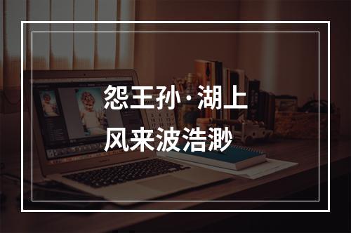怨王孙·湖上风来波浩渺