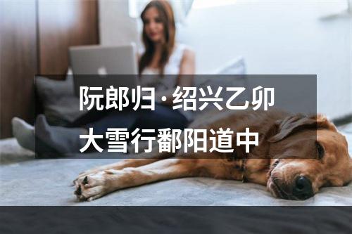 阮郎归·绍兴乙卯大雪行鄱阳道中