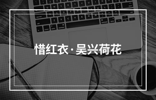 惜红衣·吴兴荷花