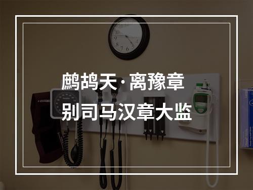 鹧鸪天·离豫章别司马汉章大监