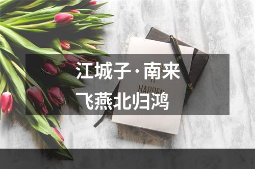 江城子·南来飞燕北归鸿
