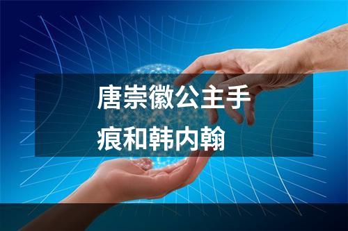 唐崇徽公主手痕和韩内翰
