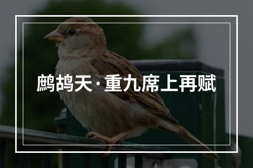 鹧鸪天·重九席上再赋
