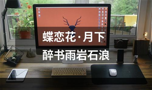 蝶恋花·月下醉书雨岩石浪